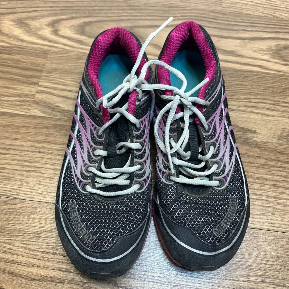 MERRELL MIX MASTER GLIDE TRAIL‎ RUNNING WOMEN Shoes Black Purple J56350 Size 6.5